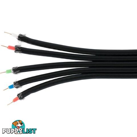 RG59RGBTS-1MT TRIO+ STEREO COAX CABLE - 1M 5 CORE RGB -PER METRE