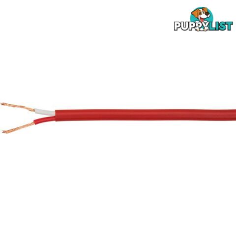 2X24-.2DSR-1M RED TWIN POWER CABLE-1M DOUBLE INSULATED - PER METRE