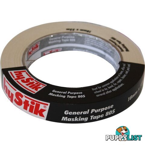 805MT18 GENERAL PURPOSE MASKING TAPE 18MM X 55MT ROLL