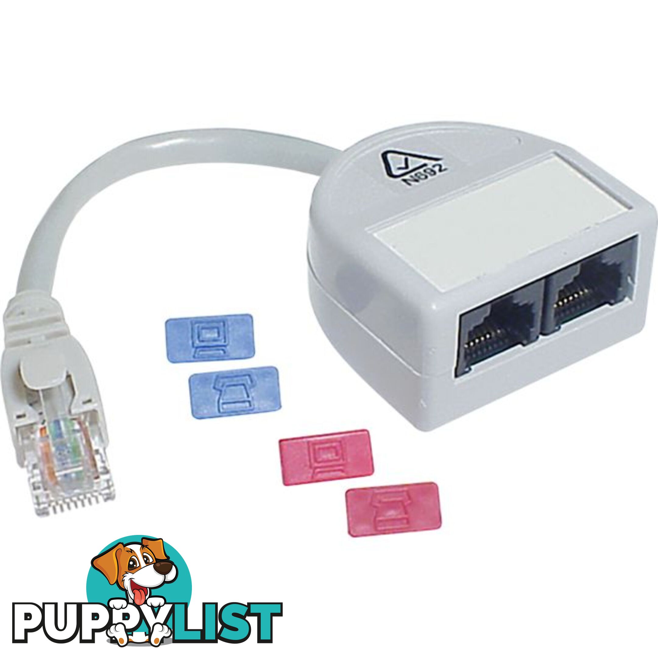 PK4515 RJ45 SPLITTER DATA TO DATA 100MM CORD 3-U5