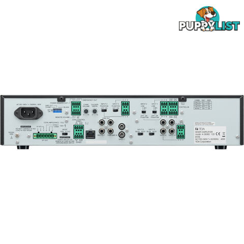 A3606D 60W NETWORK CLASS D MIXER AMP 2 ZONE 7 INPUTS 100V-18/16 OHM