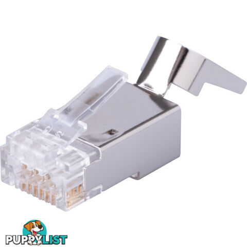 T3SPSC6GS1.35-50 STP RJ45 SHIELDED CAT6 SNAP PLUG WITH COPPER STRIP EXT GROUND 2PC 1.35MM PACK OF 50