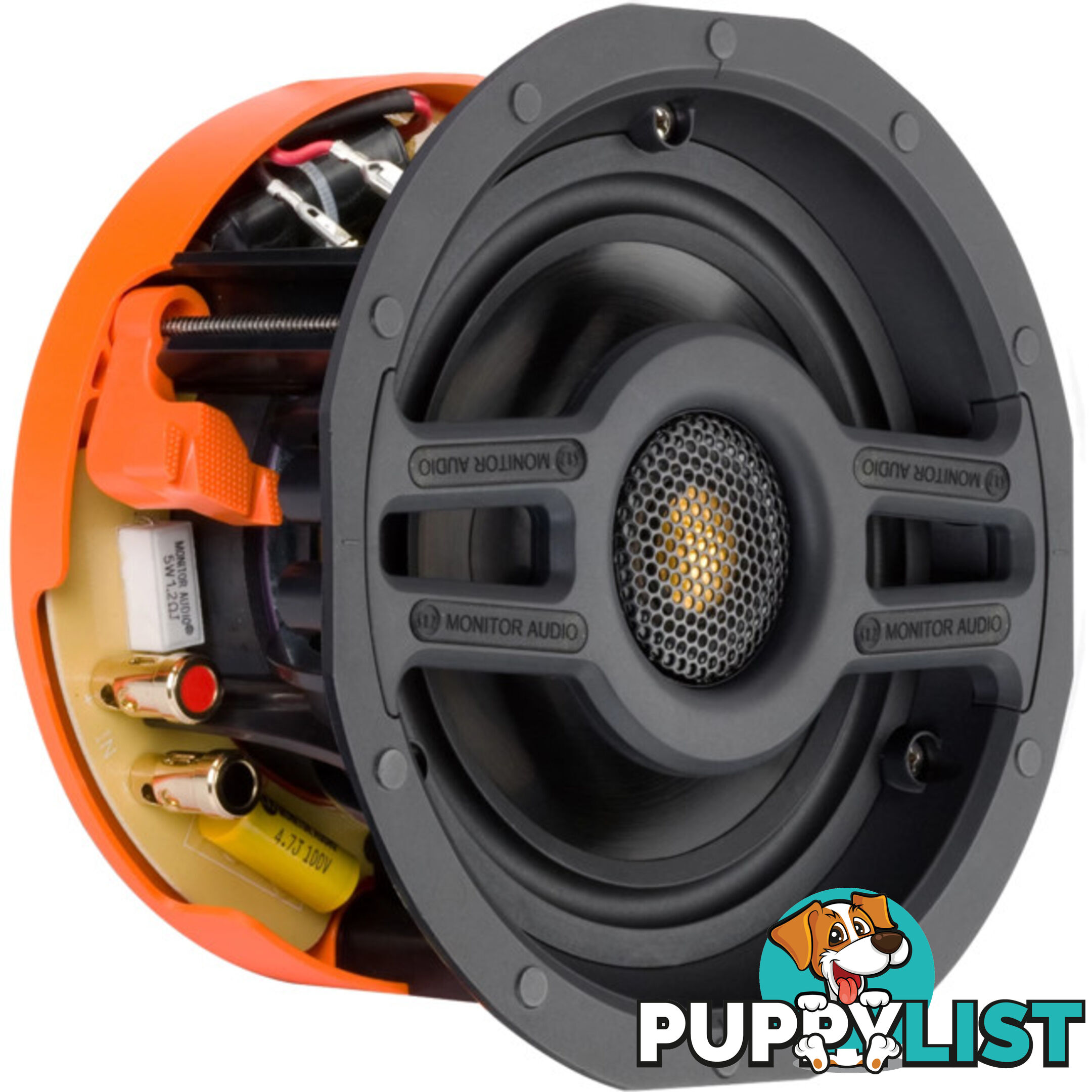 CS140R SLIM 4" 2 WAY CEILING SPEAKER MMP11 BASS AND C-CAM TWEETER