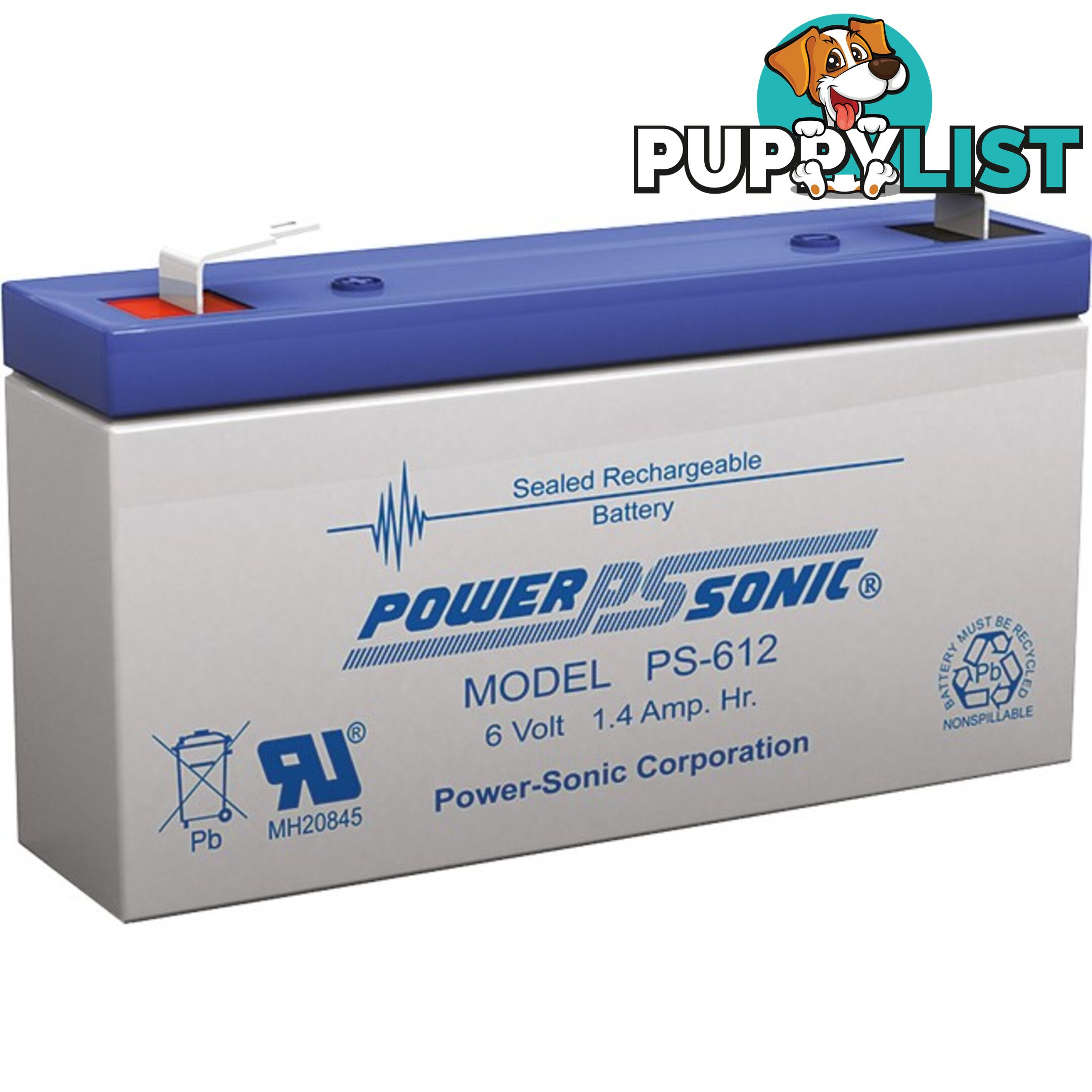 PS612 6V 1.4AMP SLA BATTERY F1 TERMINAL SEALED LEAD ACID