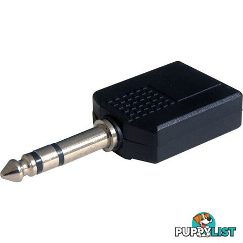 PA1830 6.3MM STEREO PLUG TO 2X 6.3MM TWIN SPLITTER SOCKETS ADAPTOR