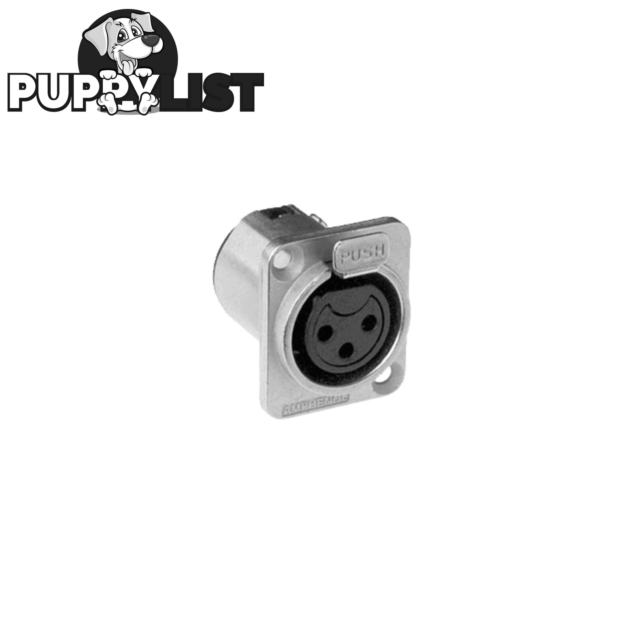 PD5360 3 PIN PANEL XLR SOCKET METAL SQUARE