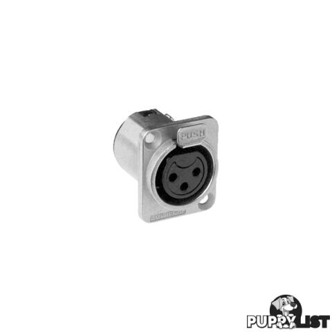 PD5360 3 PIN PANEL XLR SOCKET METAL SQUARE