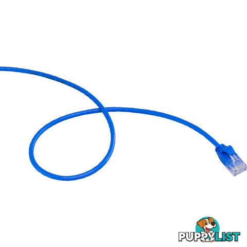 LC6SL0050BL 0.5M SLIM CAT6 PATCH LEAD BLUE ULTRA THIN