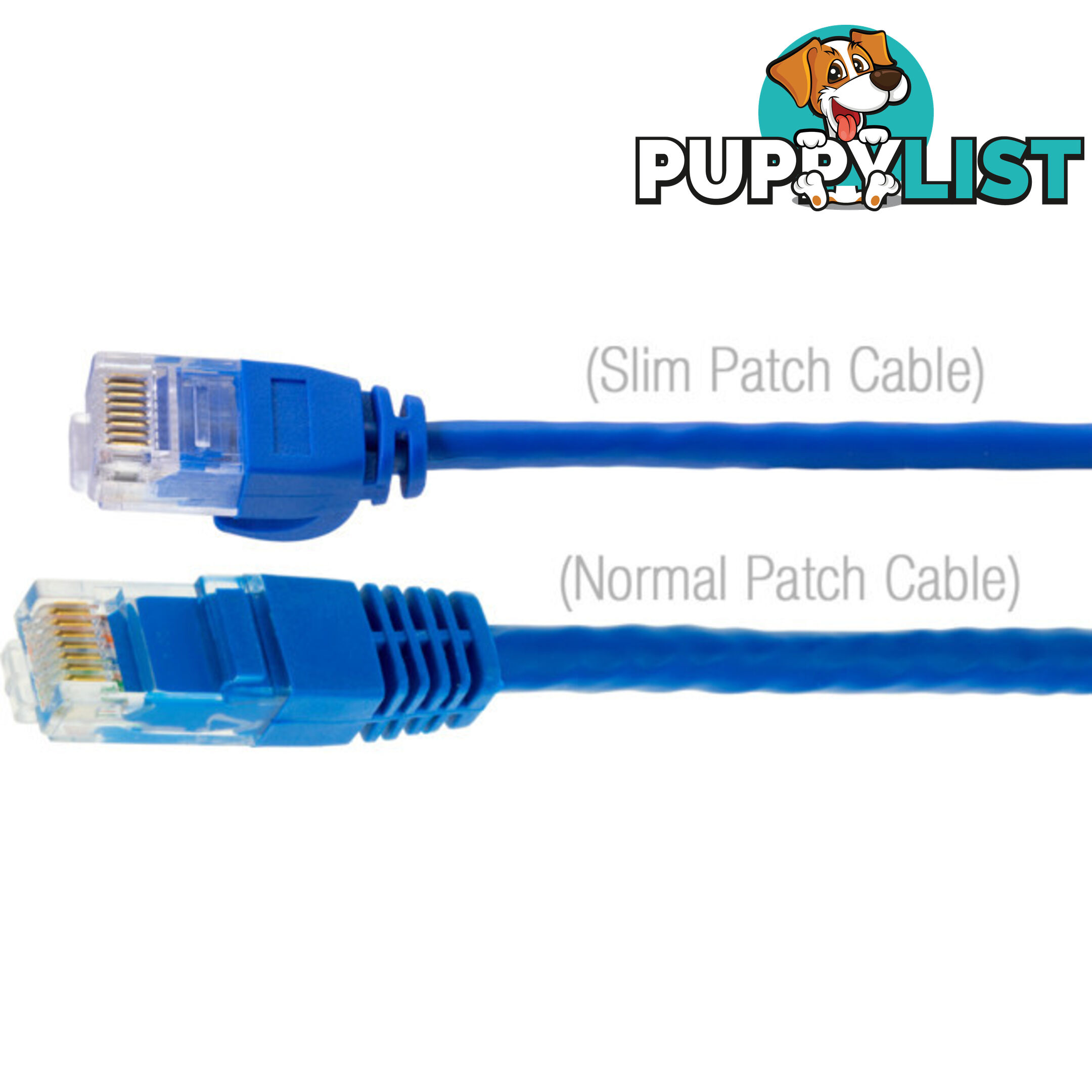 LC6SL0050BL 0.5M SLIM CAT6 PATCH LEAD BLUE ULTRA THIN