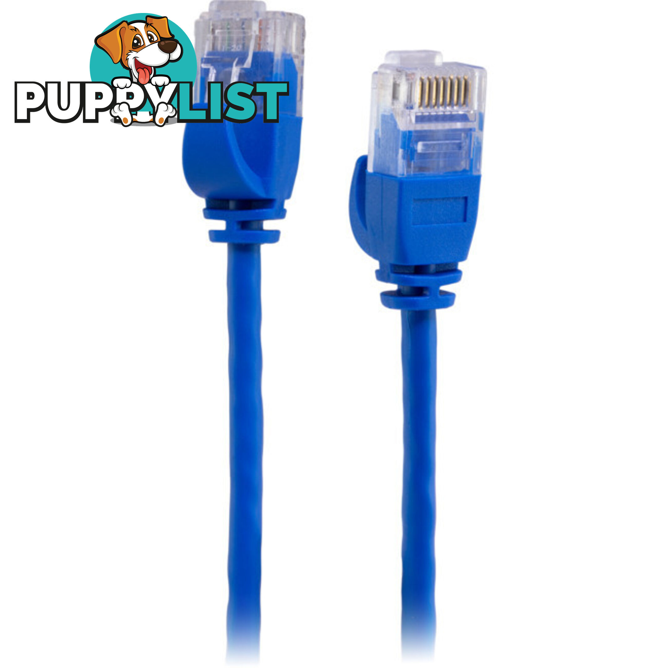 LC6SL0050BL 0.5M SLIM CAT6 PATCH LEAD BLUE ULTRA THIN