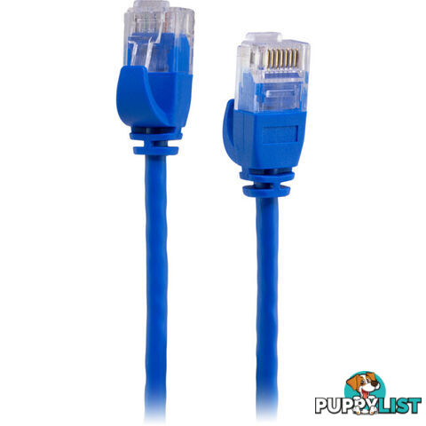 LC6SL0050BL 0.5M SLIM CAT6 PATCH LEAD BLUE ULTRA THIN