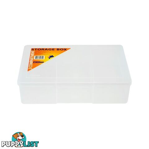 1H090 3 COMPARTMENT STORAGE BOX LARGE DEEP PLASTIC CASE