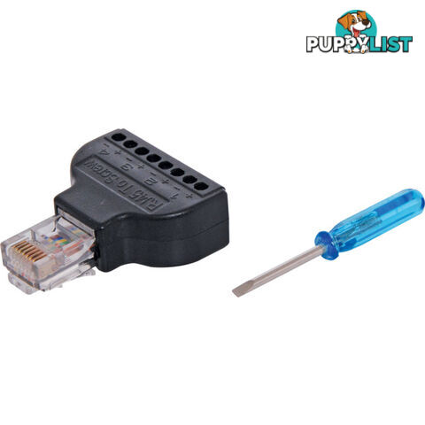 PK4008 RJ45 SCREW TERMINAL MODULAR PLUG 568B WIRING