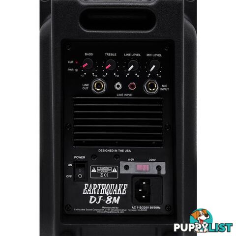 DJ8M 8" 2 WAY 480W DJ MONITOR 1" COMPRESSION DRIVER BLACK