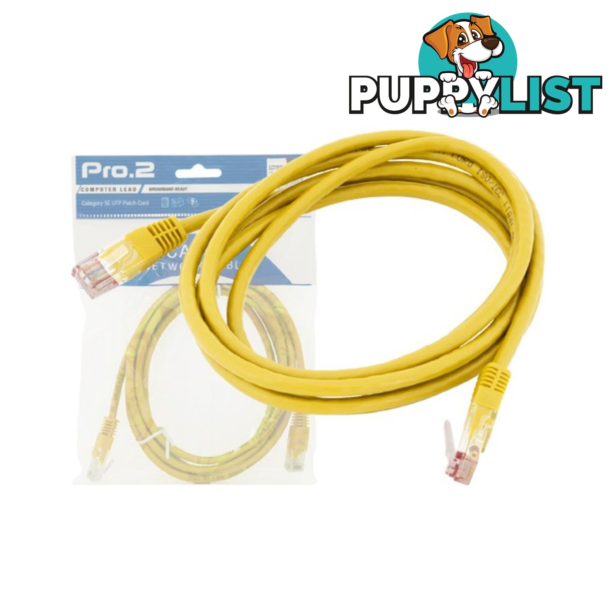 LC7153Y 10M YELLOW CAT5E PATCH LEAD PRO2