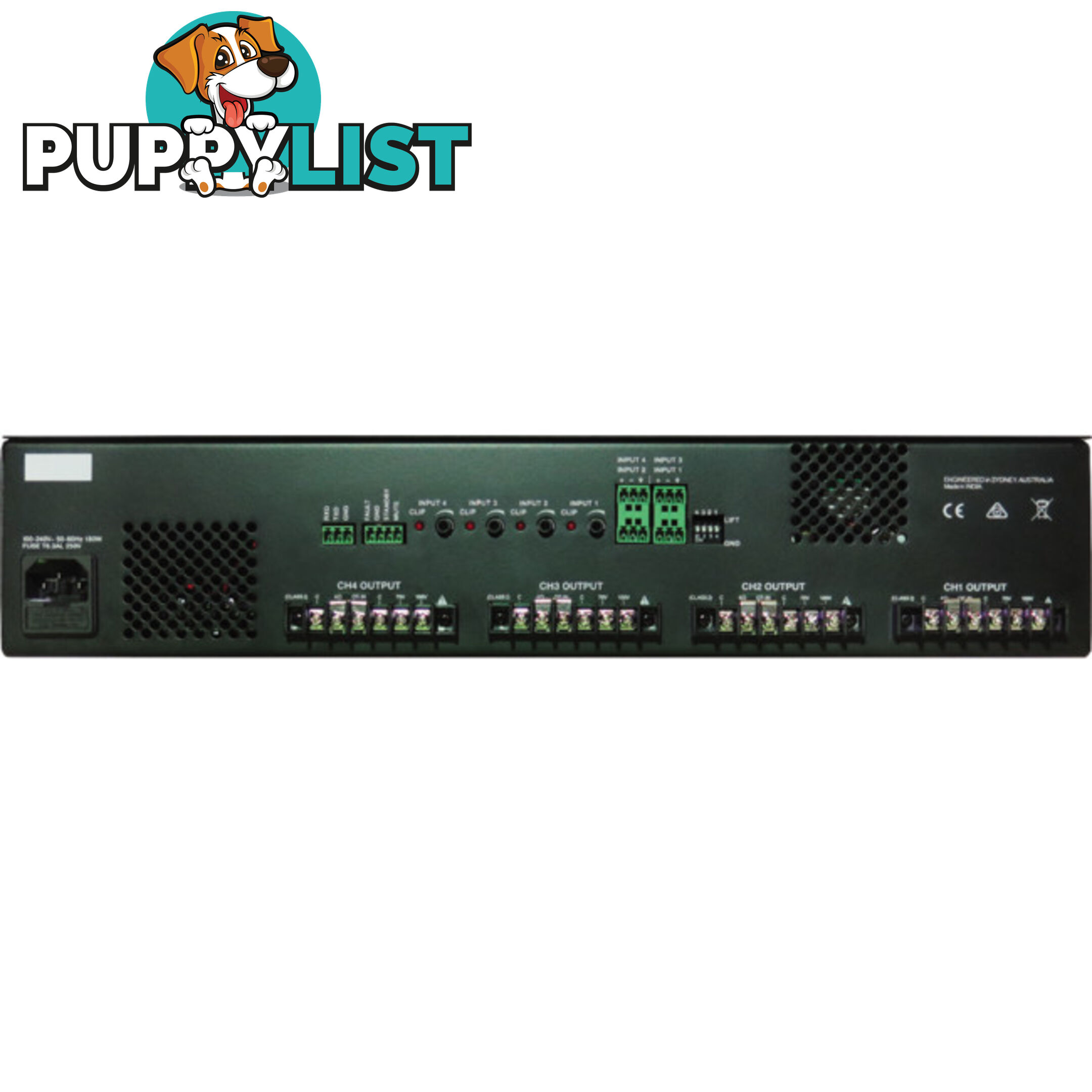 HS4120P 4X 120W POWER AMPLIFIER AUSTRALIAN MONITOR