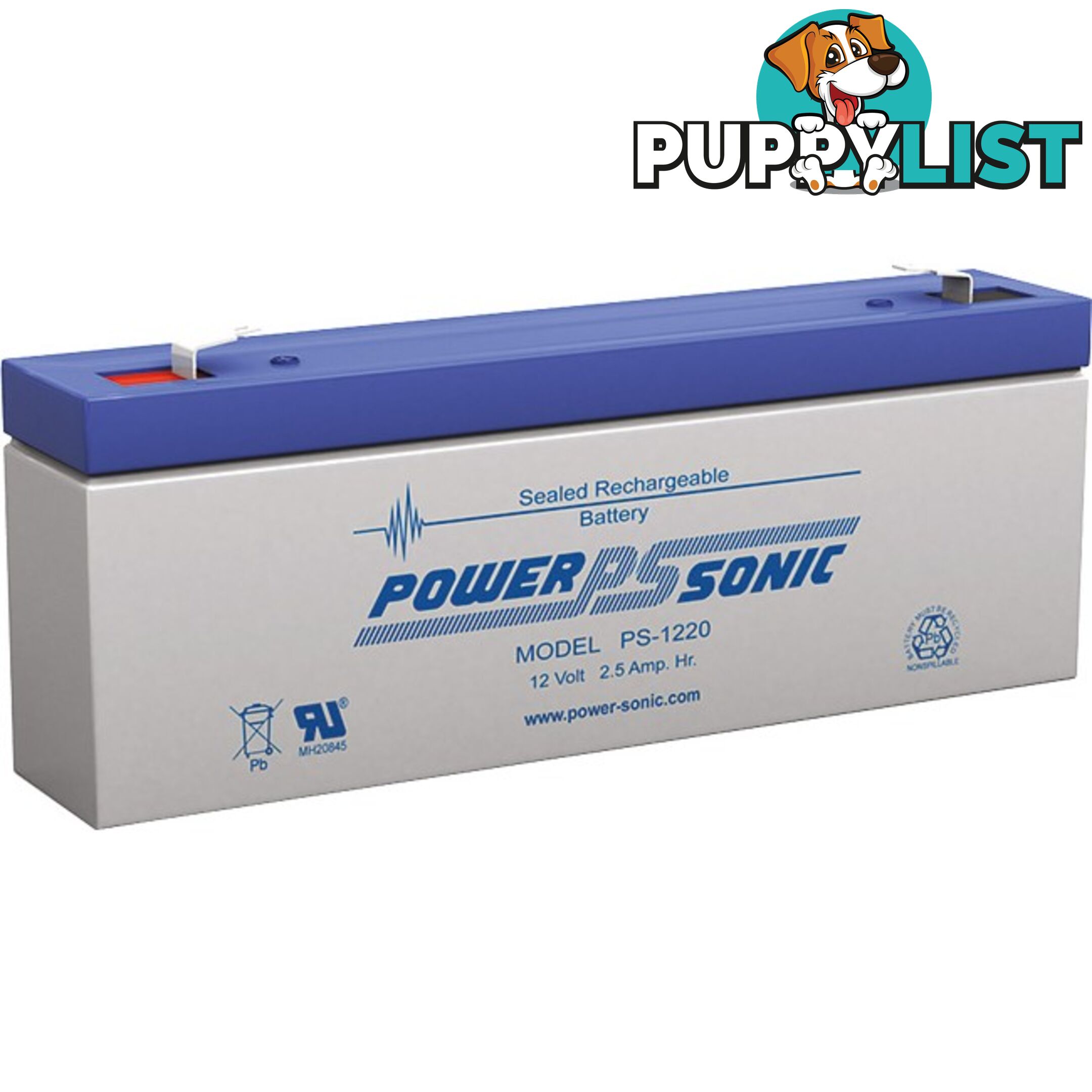 PS1220 12V 2.5AMP SLA BATTERY F1 TERMINAL SEALED LEAD ACID