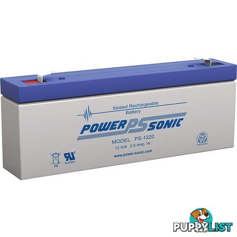 PS1220 12V 2.5AMP SLA BATTERY F1 TERMINAL SEALED LEAD ACID