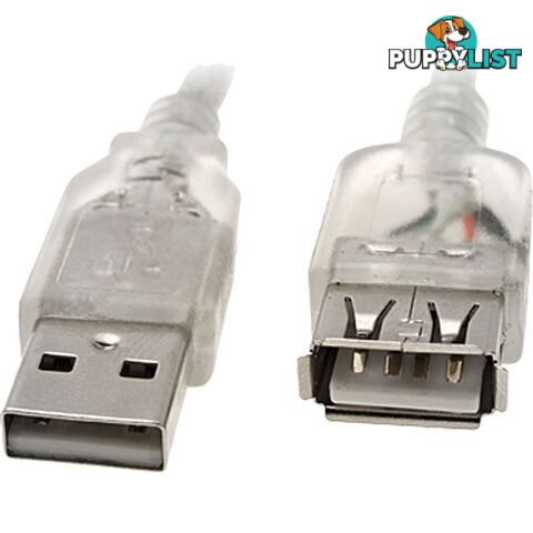 LC7194 3M USB-A PLUG TO USB-A SOCKET EXTENSION USB2.0 TRANSPARENT