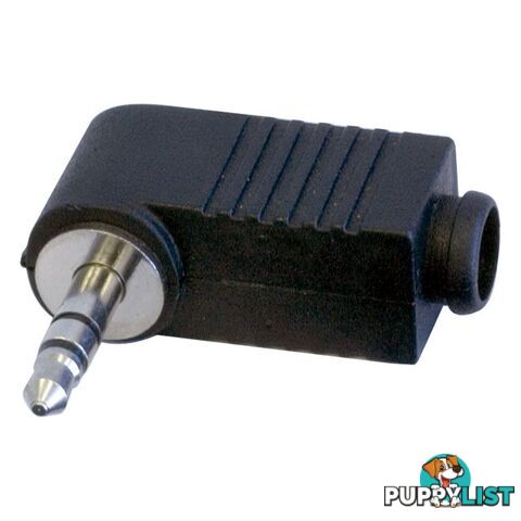 PD1250 3.5MM RIGHT ANGLE STEREO PLUG PHONO BLACK PLASTIC