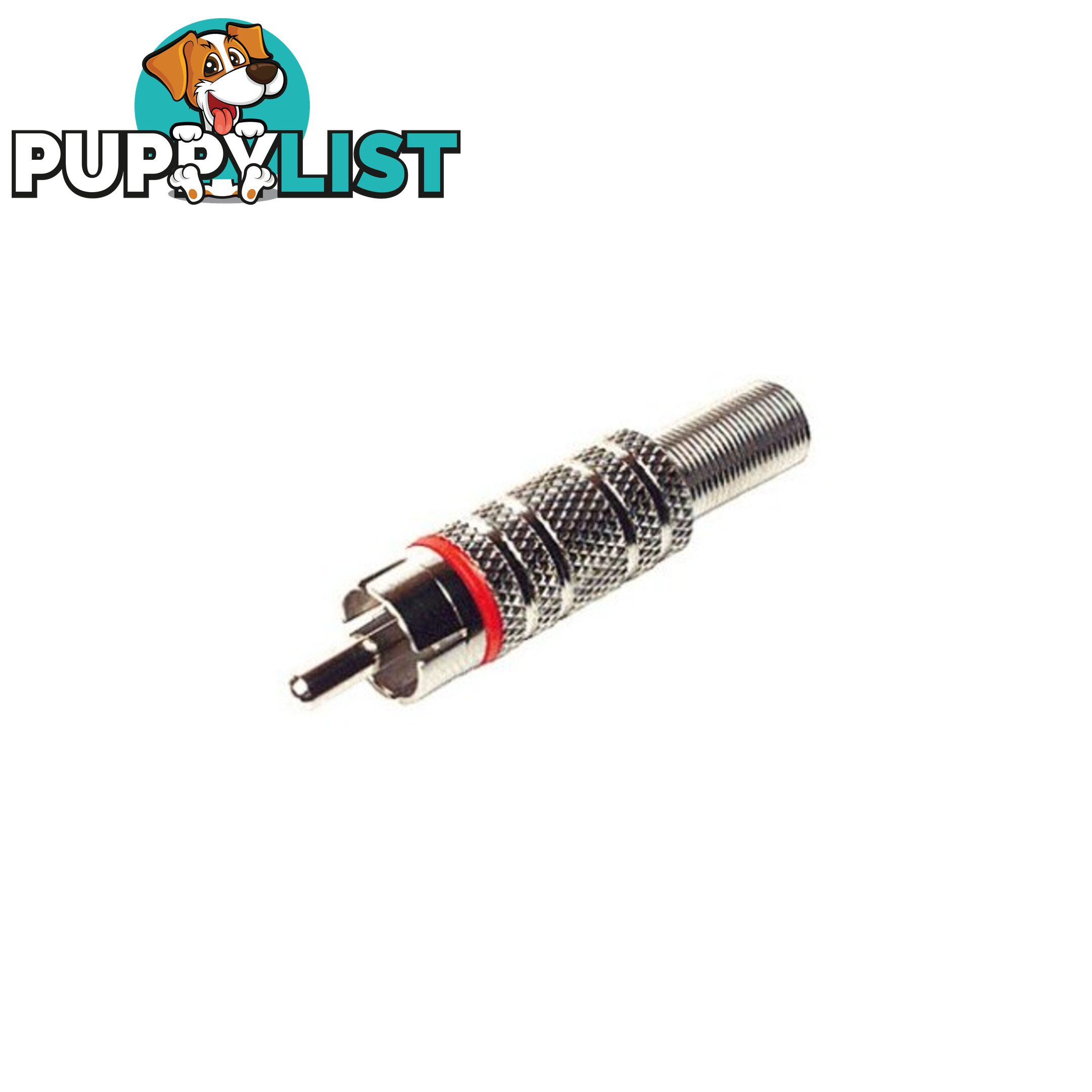 PD2950 RCA PLUG METAL RED SPRING PROTECTION