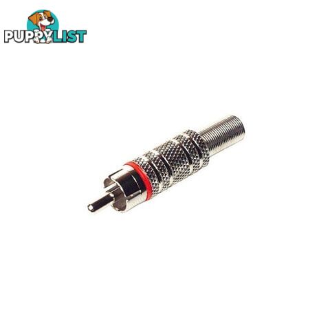 PD2950 RCA PLUG METAL RED SPRING PROTECTION