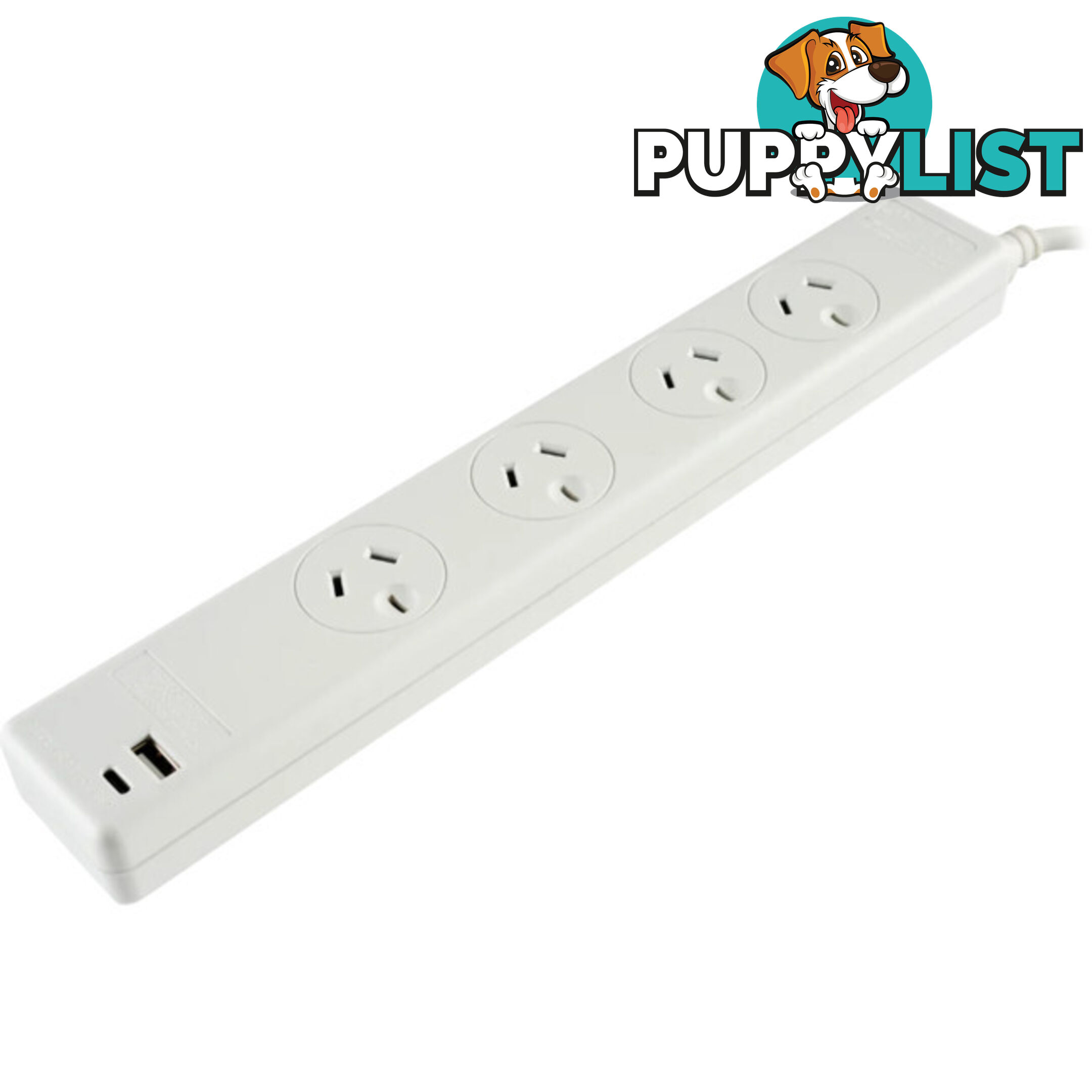 PT2929SUSB3CA 4 WAY POWERBOARD WITH 1 X USB & 1 X USB-C PORTS