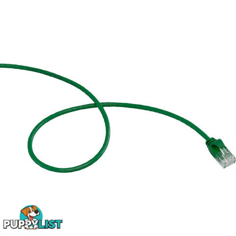 LC6SL0025GR 0.25M SLIM CAT6 PATCH LEAD GREEN ULTRA THIN