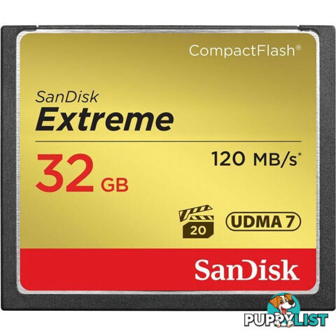 CF32GB 32GB COMPACT FLASH CARD SANDISK EXTREME