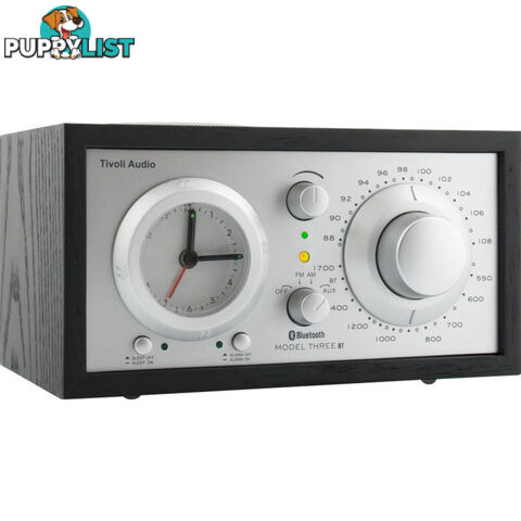 M3USBTBLK MODEL THREE BT - BLACK/ SILVER BLUETOOTH AM/FM CLOCK RADIO