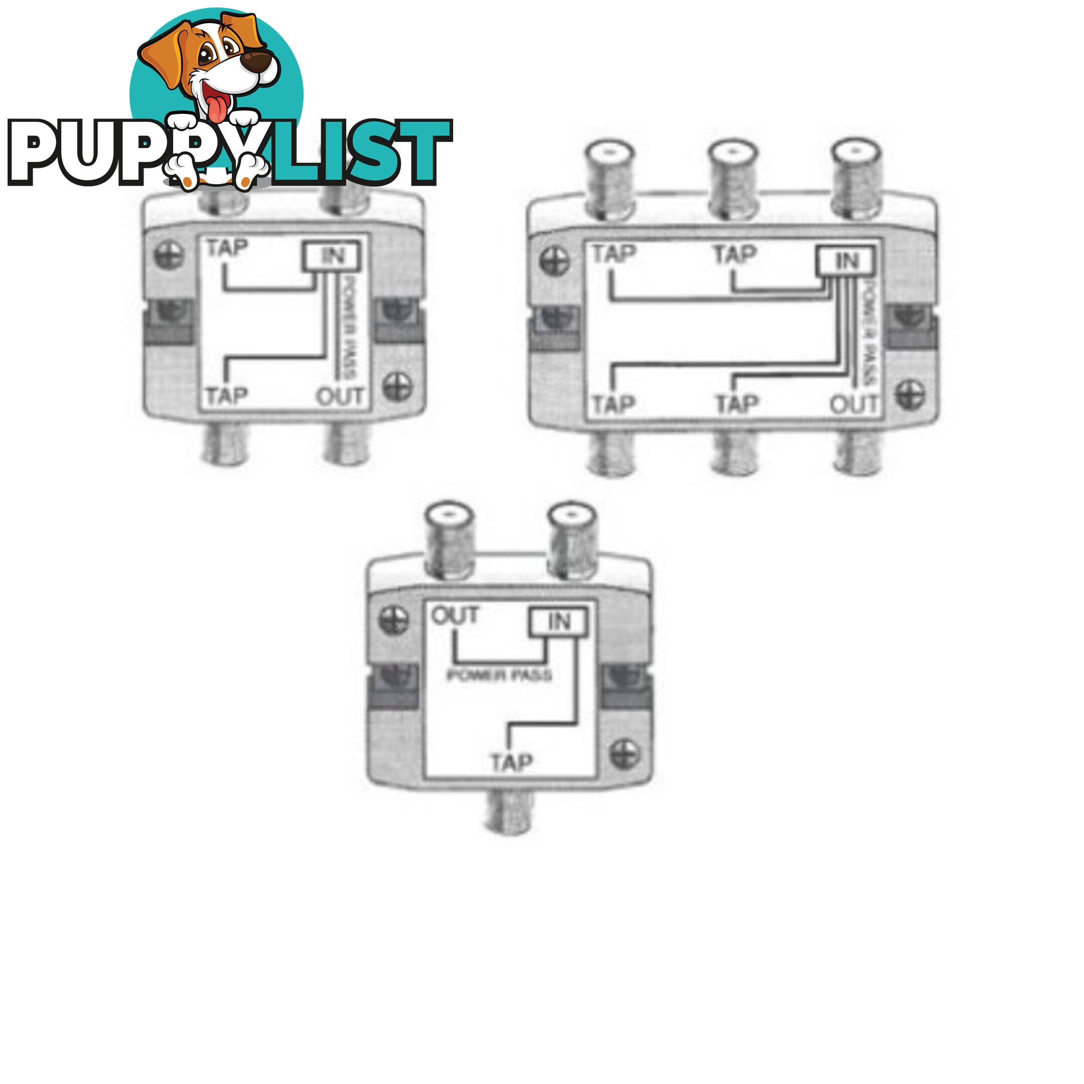 ST3115PP 1 WAY 15DB 'F' TAP / SPLITTER