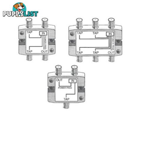 ST3115PP 1 WAY 15DB 'F' TAP / SPLITTER