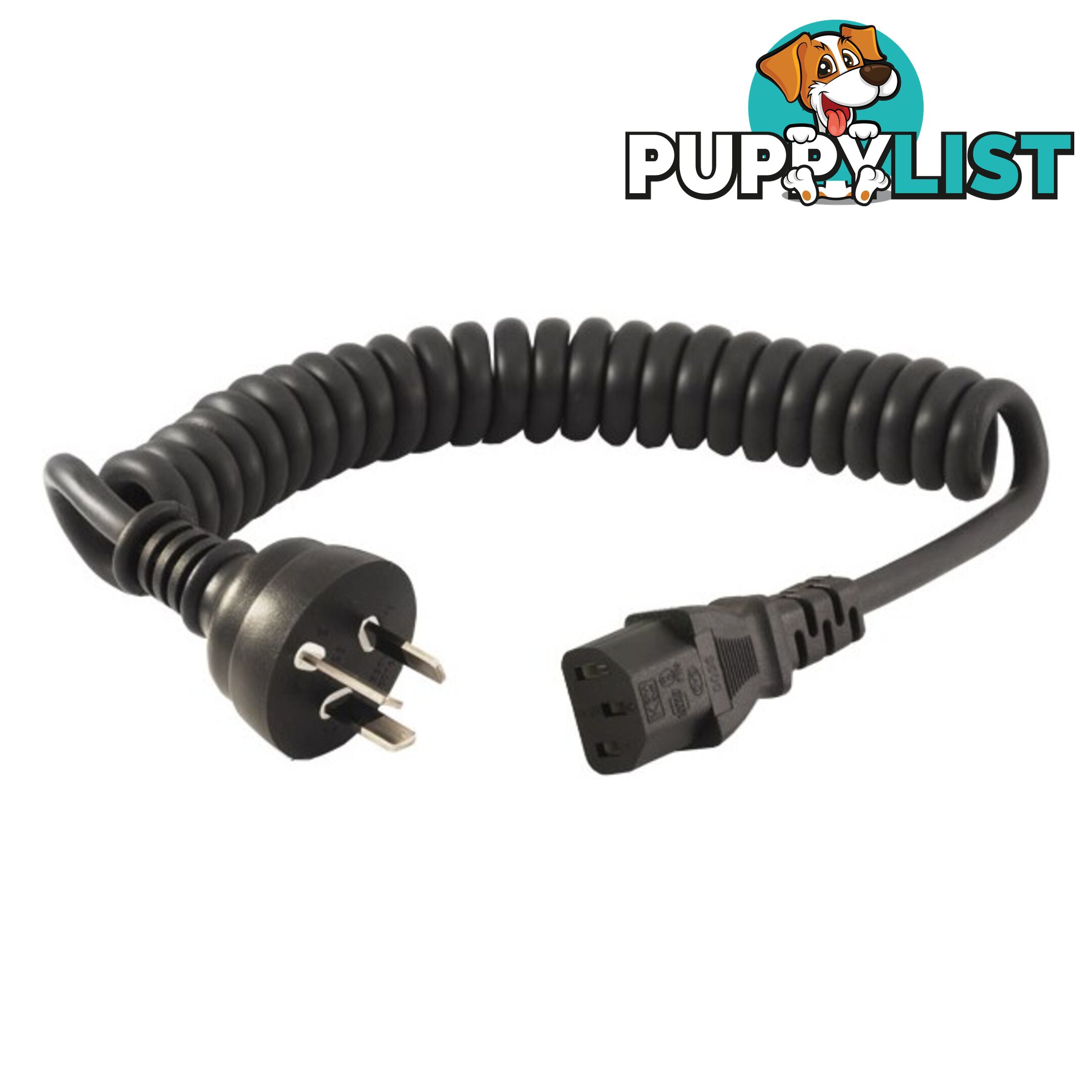 CK9-2MT BLACK CURLY IEC POWER LEAD 2M IEC - C13 APPLIANCE CORD