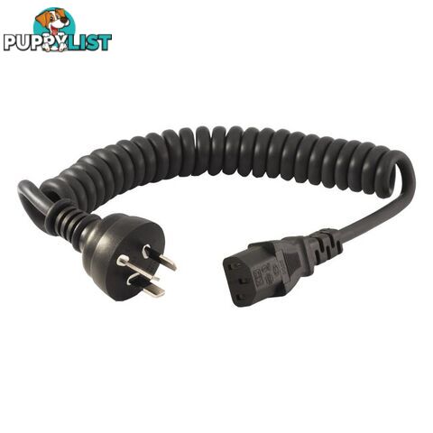 CK9-2MT BLACK CURLY IEC POWER LEAD 2M IEC - C13 APPLIANCE CORD