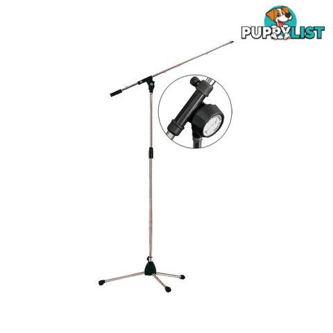 04349MS SINGLE MICROPHONE FLOOR STAND WITH 82CM FLOATING BOOM