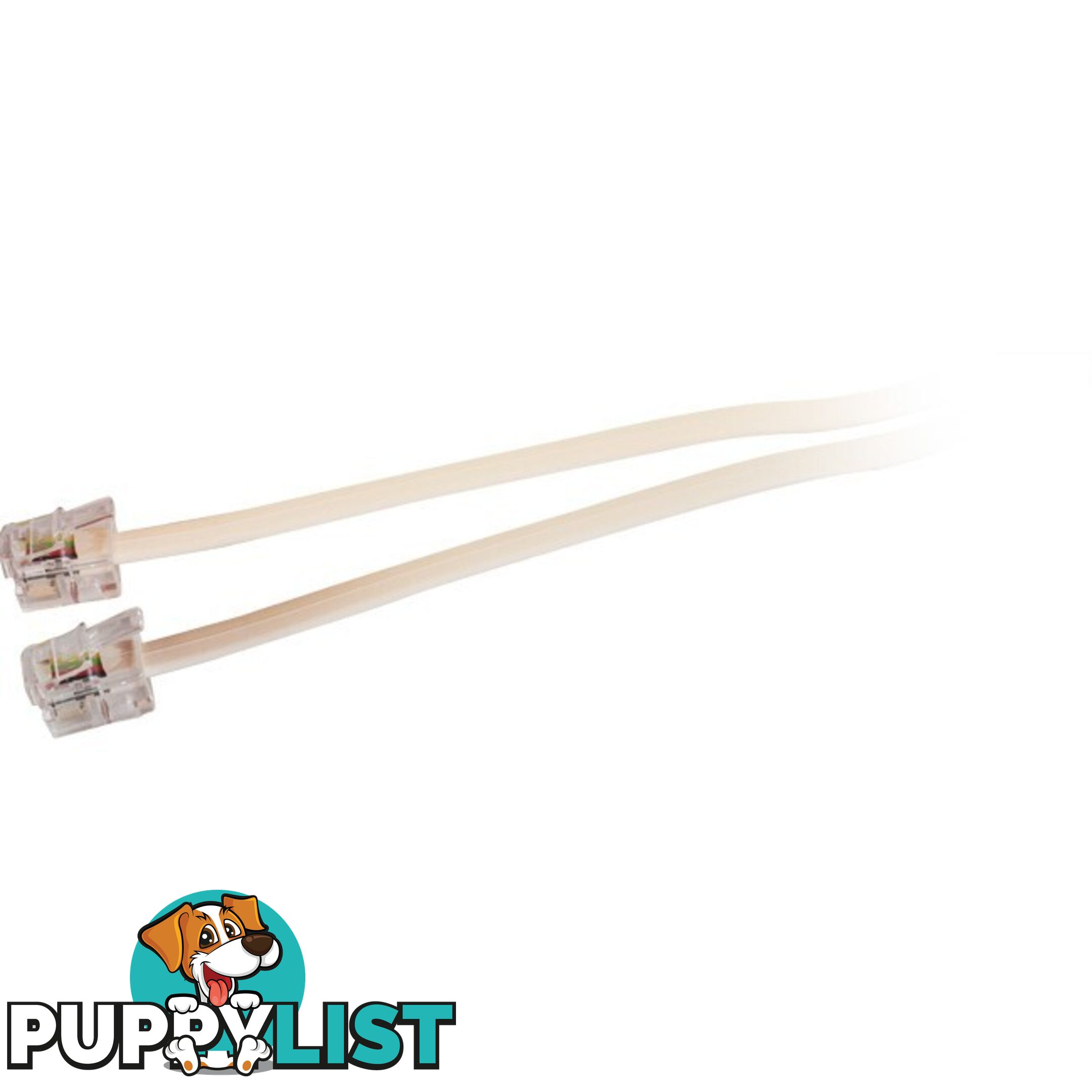 LC0056/IVY 3M MODULAR PLUG LEAD - IVORY RJ14 (RJ12) 6P4C TEL5054