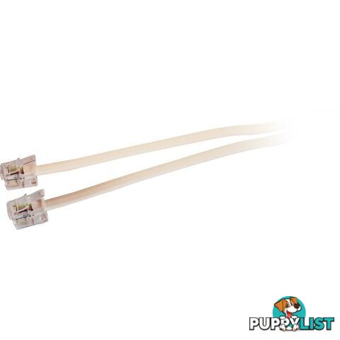 LC0056/IVY 3M MODULAR PLUG LEAD - IVORY RJ14 (RJ12) 6P4C TEL5054