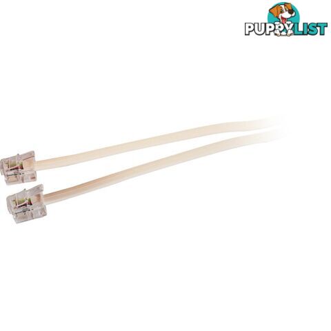 LC0056/IVY 3M MODULAR PLUG LEAD - IVORY RJ14 (RJ12) 6P4C TEL5054