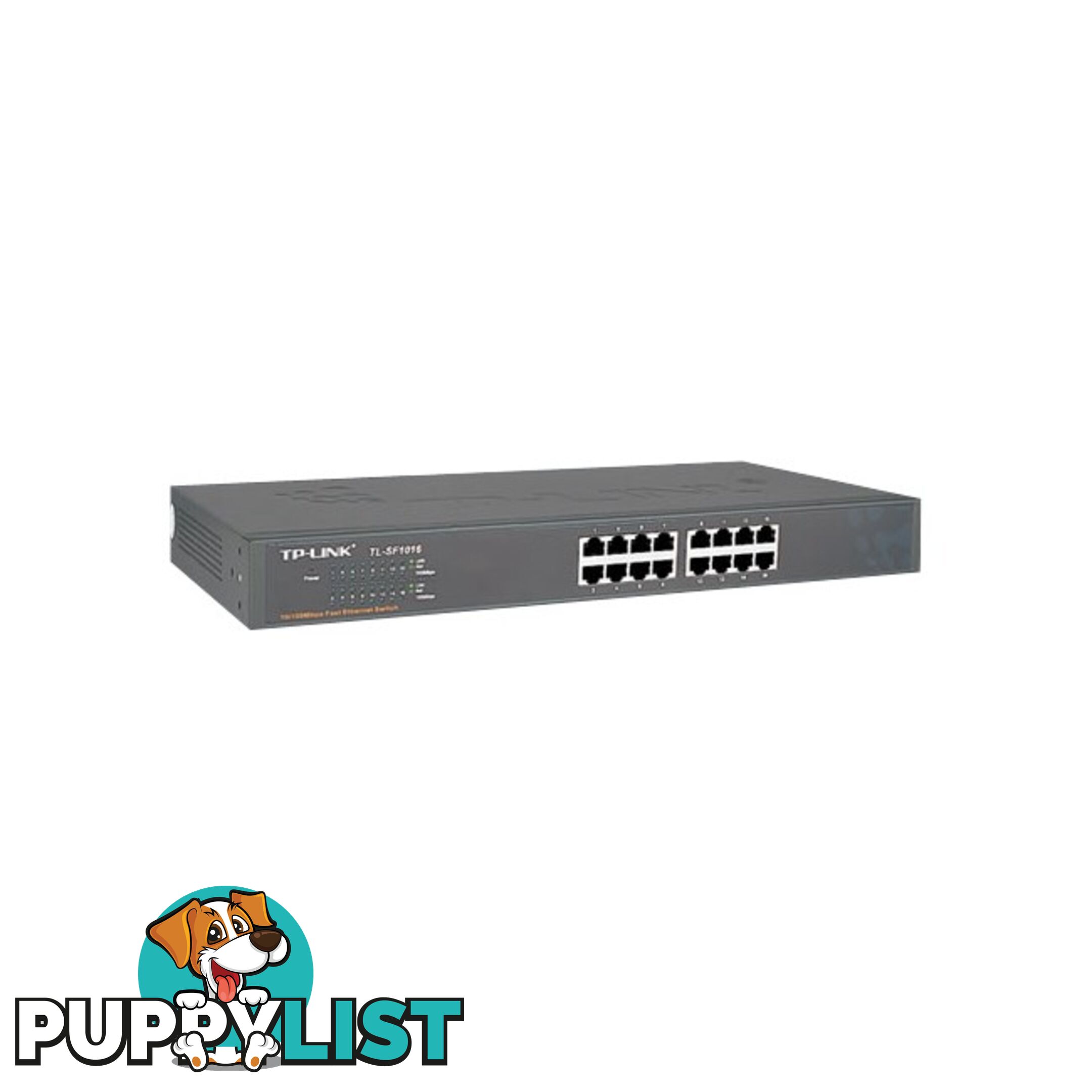 TLSF1016DS 16 PORT ETHERNET SWITCH / HUB RACK MOUNT 10/100M TP-LINK