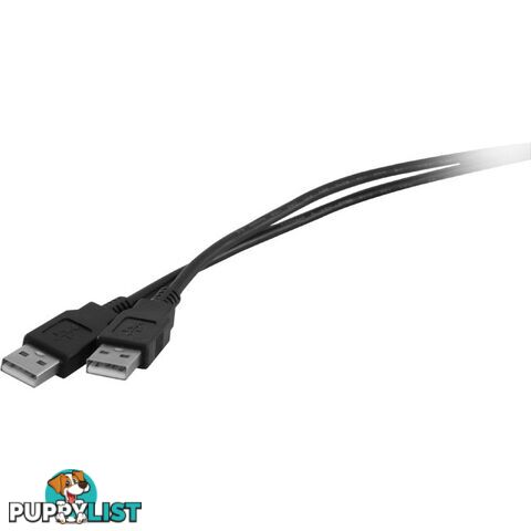 LC7189 2M USB-A PLUG TO USB-A PLUG LEAD USB2.0 - BLACK