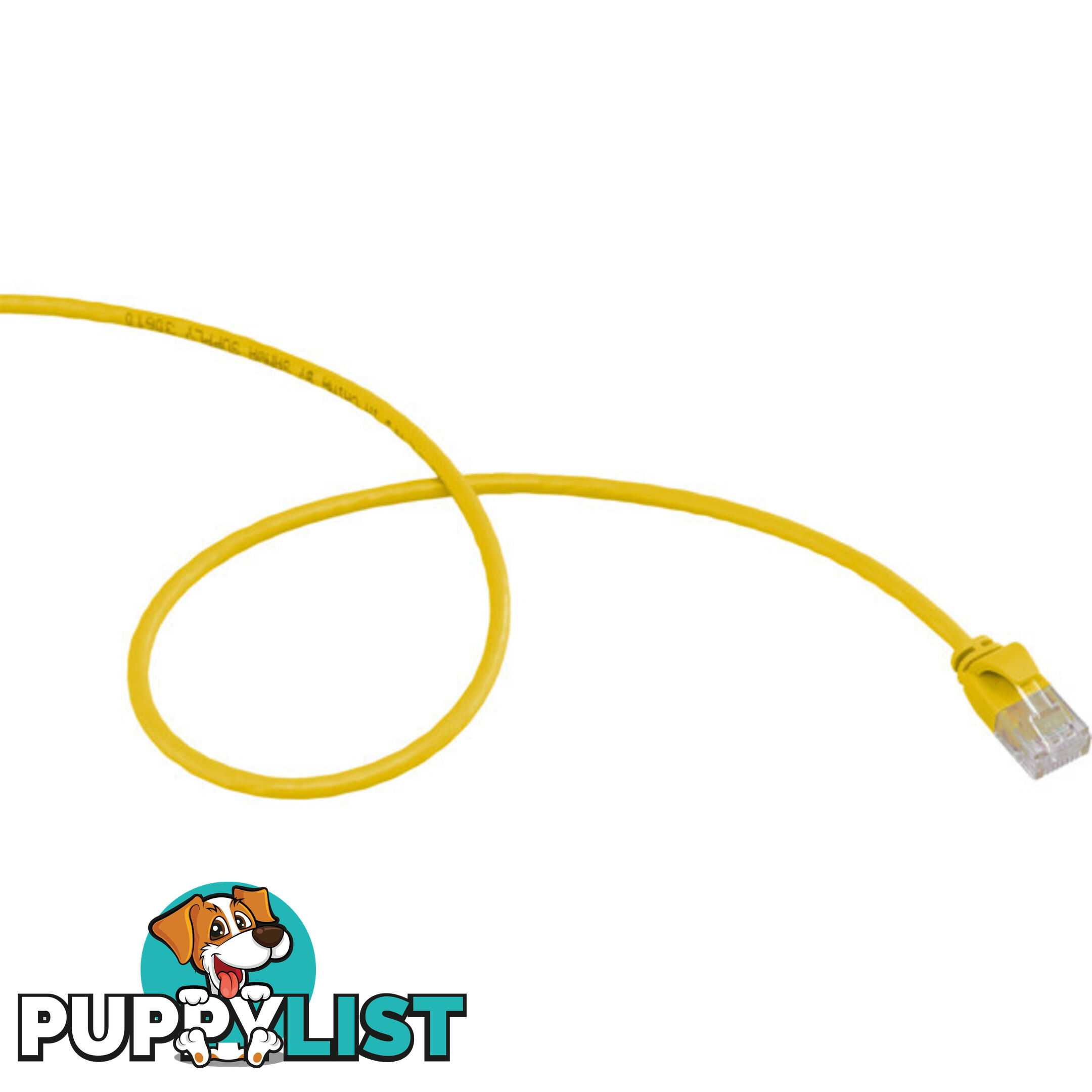 LC6SL0050YL 0.5M SLIM CAT6 PATCH LEAD YELLOW ULTRA THIN