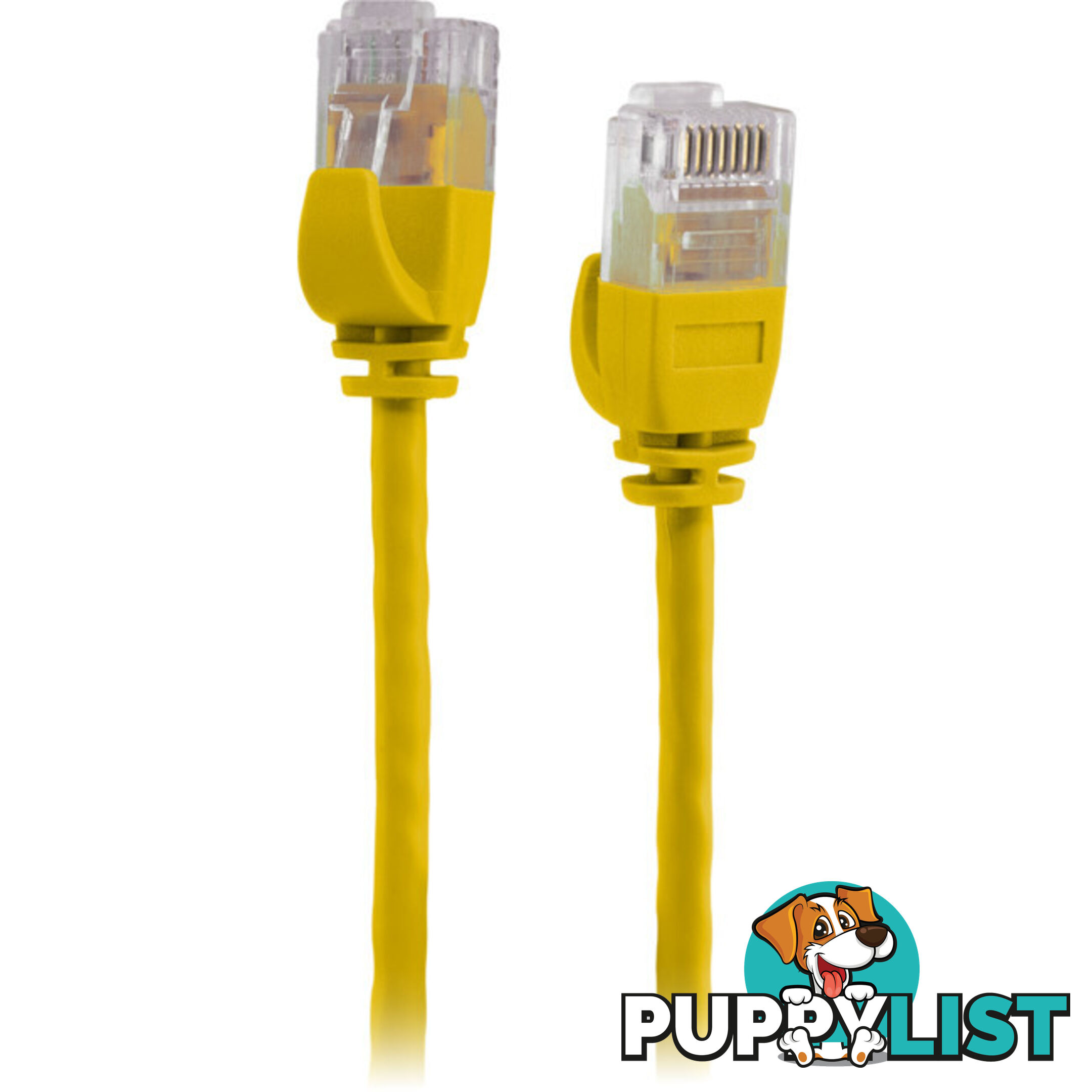 LC6SL0050YL 0.5M SLIM CAT6 PATCH LEAD YELLOW ULTRA THIN