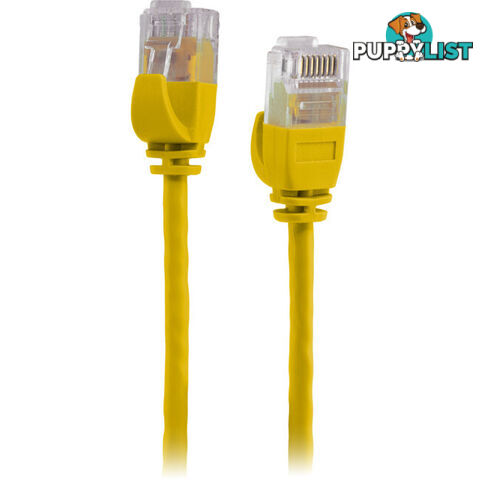 LC6SL0050YL 0.5M SLIM CAT6 PATCH LEAD YELLOW ULTRA THIN