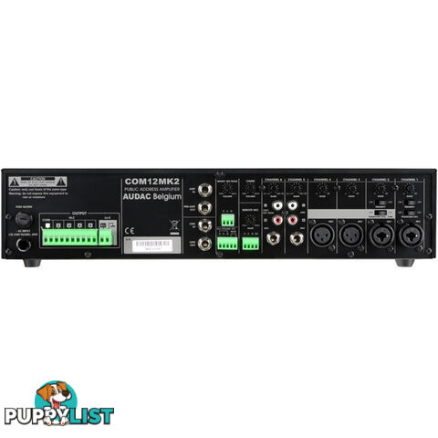 COM12MK2 AUDAC 120W 100V MIXER AMP 5 ZONES - 100V