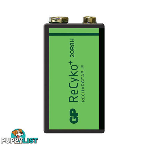 GP9VRECY RECYKO LSD 9V SINGLE BATTERY RECHARGEABLE NIMH GP