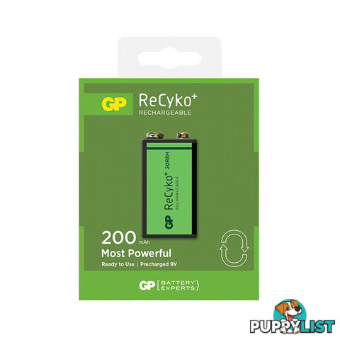 GP9VRECY RECYKO LSD 9V SINGLE BATTERY RECHARGEABLE NIMH GP