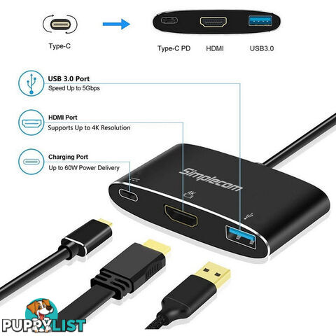 DA310 USB3.1 TYPE-C TO HDMI WITH PD