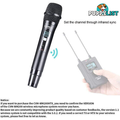 WM300HTX UHF WIRELESS MICROPHONE ONE TRANSMITTER