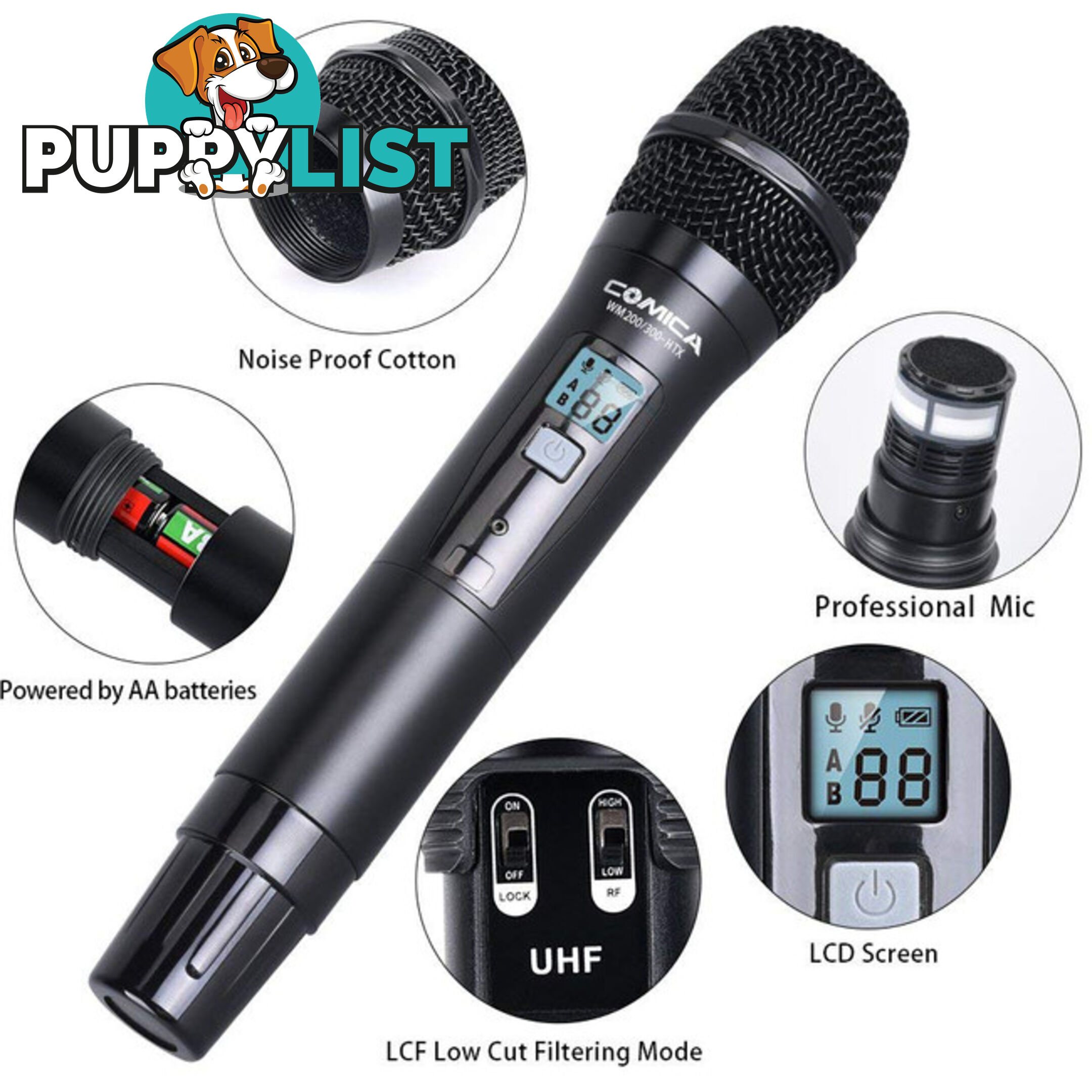 WM300HTX UHF WIRELESS MICROPHONE ONE TRANSMITTER