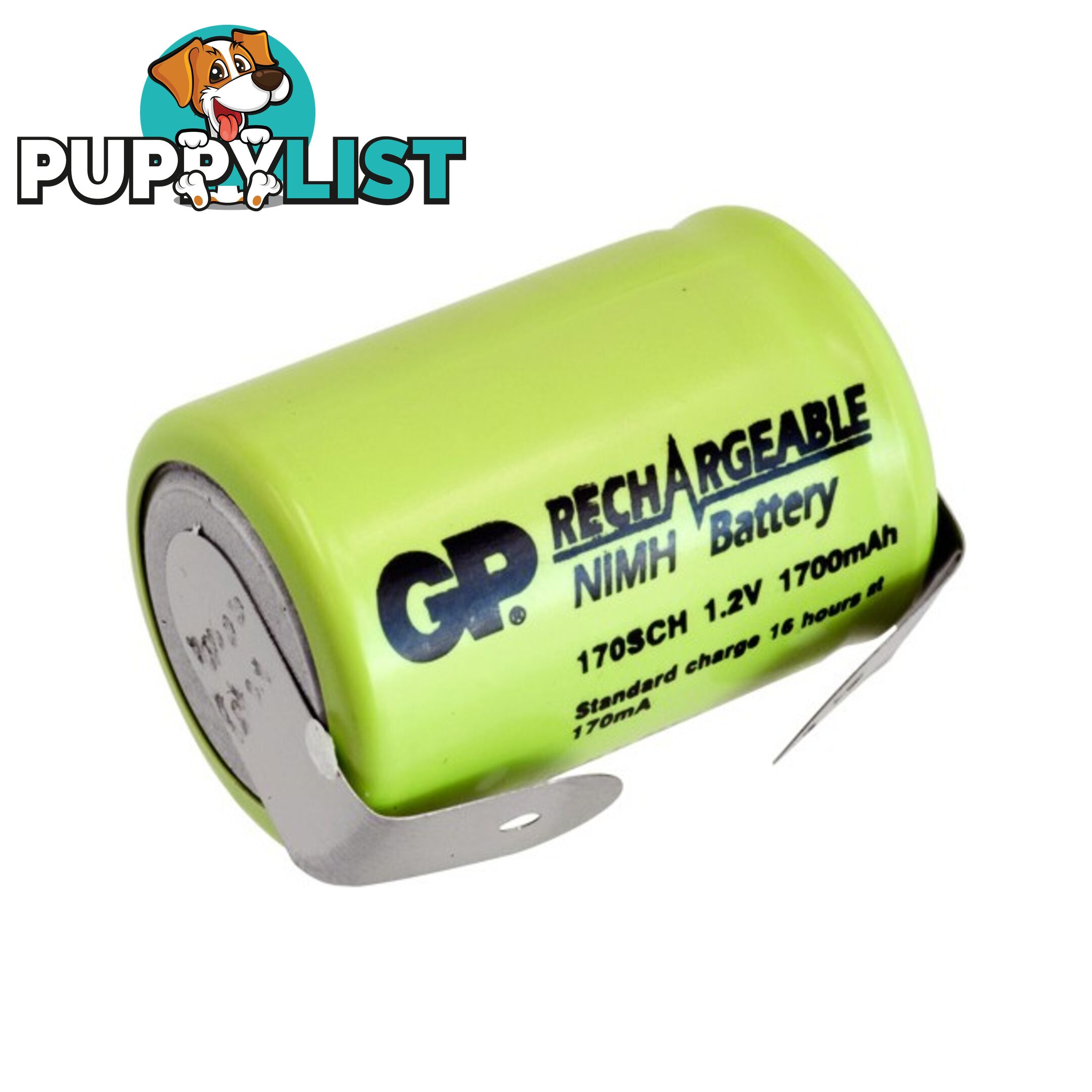 GP200SCHT 2000MAH NIMH 4/5 SUB C WITH TAGS RECHARGEABLE BATTERY GP